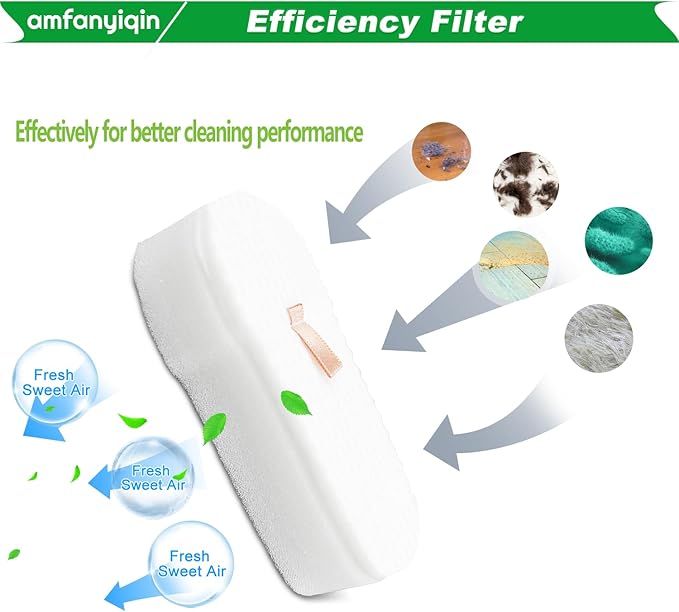 Filter Replacements Compatible with Shark Vacuum HZ2000 HZ2002 HZ251 HZ602 HH200 HH202 HH205 HZ602 HZ702 UV580 QS2000QBK QS2000QBL,4-Sets Foam & Felt Filters,Replace Part # XPMFHZ2000 & XFFKHZ2000