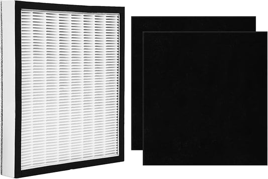 HEPA Replacement Filter Kit - 1 HEPA Filters & 2 Carbon Filters Compatible with Oreck WK01234QPC, Oreck Air 94 filter Fits Airvantage WK10002QPC, WK10052QPC Air Purifier Filter