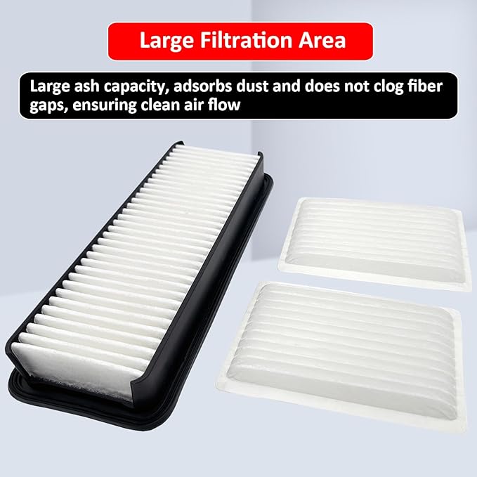 New Cabin Air Filter Kit Replacement for Kubota Tractor M6040 M7040 M7060 M8540 M8560 M9540 M9960 RTV1100 SVL75-2C SVL90-2C SVL95-2SC B2650 B3000 Replaces# 6A671-75090 T1855-71600 014520-0804