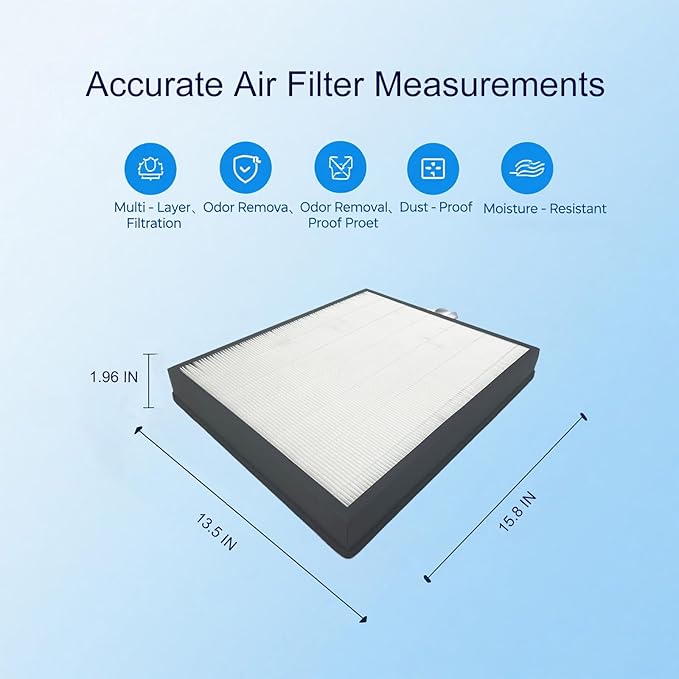 Vital 200S Pet Care Replacement Filter, Compatible with LEVOIT Vital 200S and Vital 200S-P Air Purifier, High-Efficiency Activated Carbon Vital 200S-P Replacement Filter, Vital 200S-RF, 2 Pack