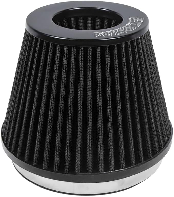 Kyostar 6 Inch (152mm) Neck High Flow Inlet Cold Air Intake Cone Replacement Dry Air Filter Black