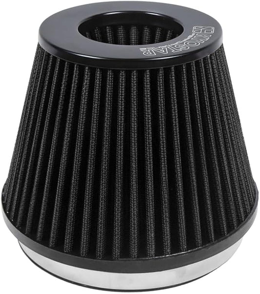 Kyostar 6 Inch (152mm) Neck High Flow Inlet Cold Air Intake Cone Replacement Dry Air Filter Black