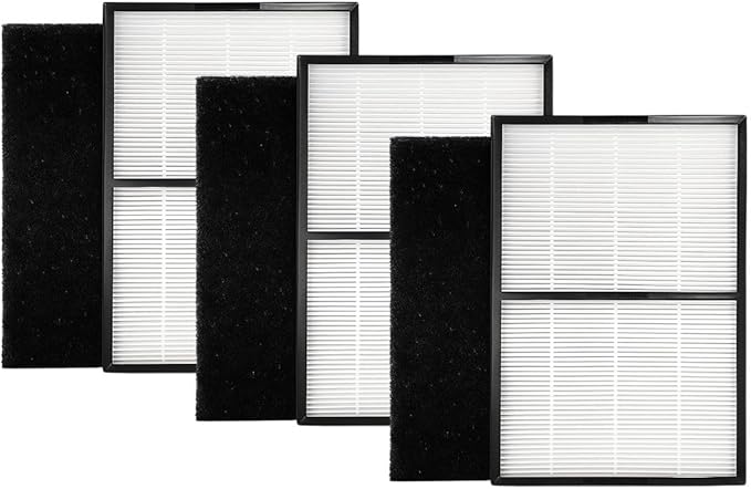 Nispira Type A2 Size True HEPA Replacement Filter For Filtrete Room Air Purifier FAP-C02-A2, FAP-C03-A2, FAP-T03-A2, Part 1150101, 3 Packs