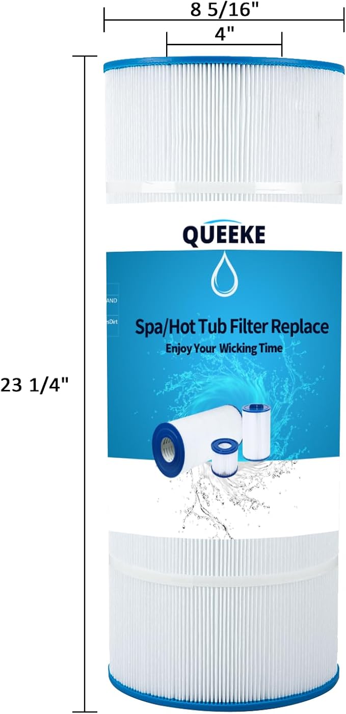 Pool Filter Replacement Compatible with PA120, Hayward C1200,CX1200RE, Filbur FC-1293, Ultra-B2, Waterway Clearwater II, Pro Clean 125, 817-0125N, C-8412, L x OD:23 1/4" x 8 15/16 (2 PCS)
