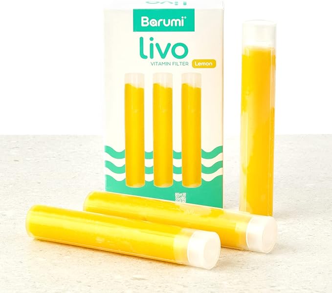 Barumi Livo Vitamin C Filter for Livo Kids Handheld Showerhead | Good for Skin and Hairs | Removes Rust and Fine Particles from Tap Water, Easy Installation | 3-Pack