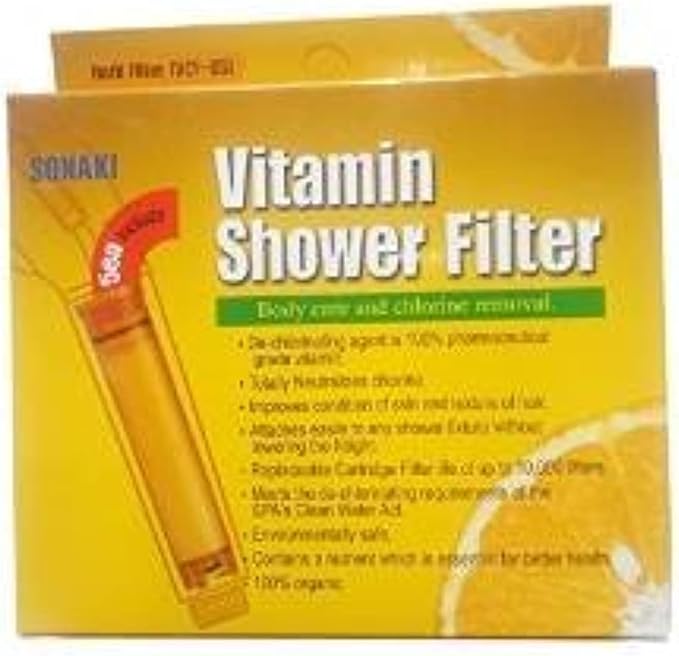 Sonaki Vitamin C Shower Refill Filter Cartridge - FITS Sonaki Showerheads, 50V, 100V, and 300 Inline Models - (5 Pack) - Remove up to 99.9% of Chlorine and Chloramines