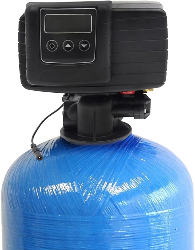 5600SXT Water Softener Valve,Flow Rate Type Control Head,Timer Valve Water Softener,High Performance Digital Metered on Demand Replacement Head with Display and Water Distributor(110V,10W)