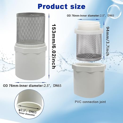 2.5" Stainless Steel Filter DN65/2.5inch Suction Strainers Used to Remove Debris and Reduce Solid Entry