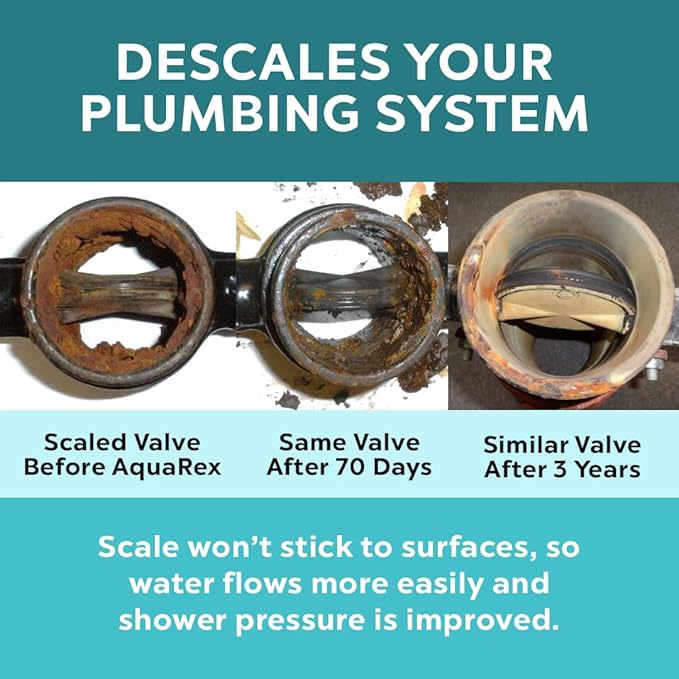 Aqua-Rex Water Softener Alternative Salt Free for Gas Heaters on City Water, Soft Water for Hair & Skin (WK1)