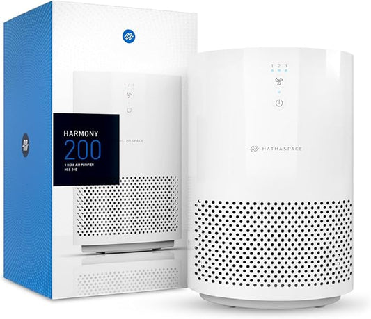 HATHASPACE HSE200 True HEPA Air Purifier for Home, Removes 99.9% of Dust, Smoke, Pet Dander, Odors, VOCs, Covers Up to 200 Sq. Ft, Quiet Air Cleaner with Smart Sensor for Bedroom & Small Rooms