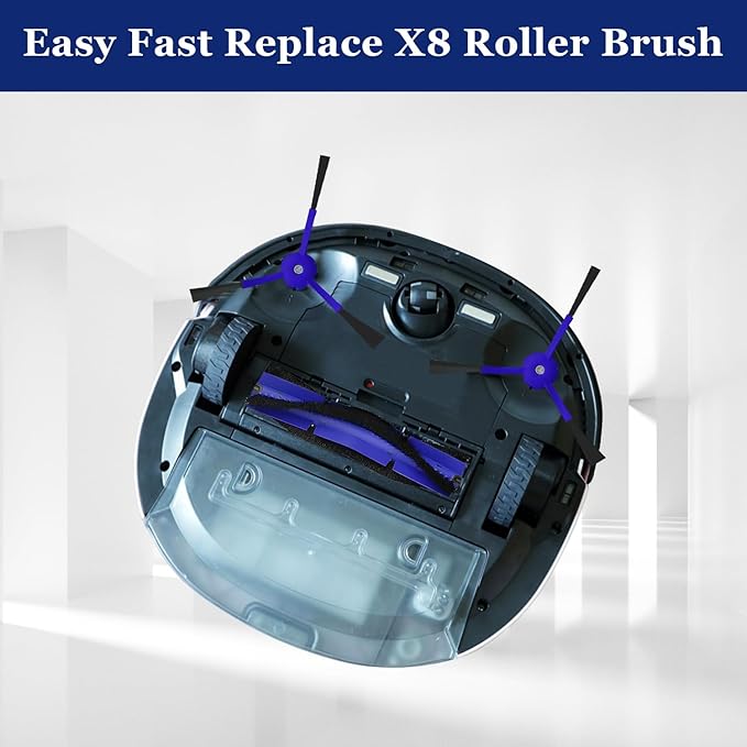 Replacement Main Rolling Brush Set for Eufy X8, Long Lasting and Durable, Spare Accessories for eufy robovac x8 (2Pcs Roller Brush)