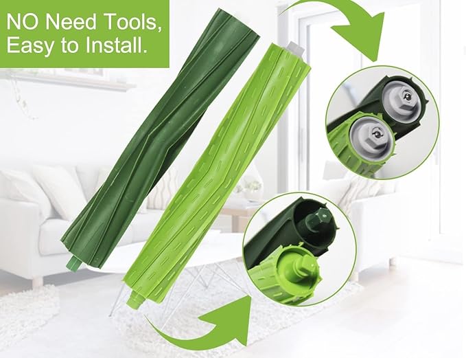 ANBOO 20 Pack Replacement Parts for iRobot Roomba E5 i3 i7 j7 i4 i7+ i3+ i4+ i6 i6+ i8 i8+ j7+/Plus E6 E7, E & I & j Series Vacuum Cleaner Accessories,2 Rubber Brushes 8 HEPA Filters 8 Side Brushes