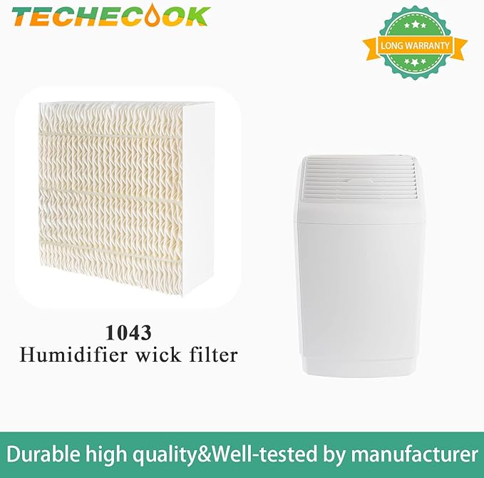 1043 Super Humidifier Wick Filter Replacement for Essick AirCare Evaporative Humidifiers Filter 1043 EP9500 EP9700 EP9800 831000 821000 826000 826800 and Bemis Space Saver 800 8000 Series by Techecook