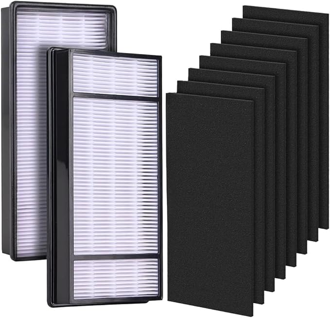 Air Purifier Filters for Honeywell HRF-H1 HRF-H2 HPA050 HPA060 HPA150 HPA160 HHT055 HHT155 Series Air Purifiers - Performance Plus Filter Replacement - 2 Filter and 8 Carbon Filters