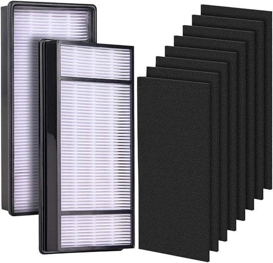 Air Purifier Filters for Honeywell HRF-H1 HRF-H2 HPA050 HPA060 HPA150 HPA160 HHT055 HHT155 Series Air Purifiers - Performance Plus Filter Replacement - 2 Filter and 8 Carbon Filters