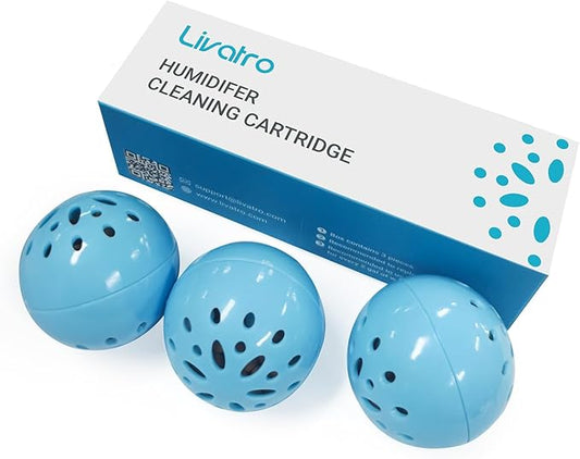 Humidifier Cleaning Ball – Fight Humidifier Mold and Bacteria with Humidifier Cleaner, Prevents Hard Water Build-Up, Eliminates White Dust, Removes Odor, For All humidifiers, Fish Tank
