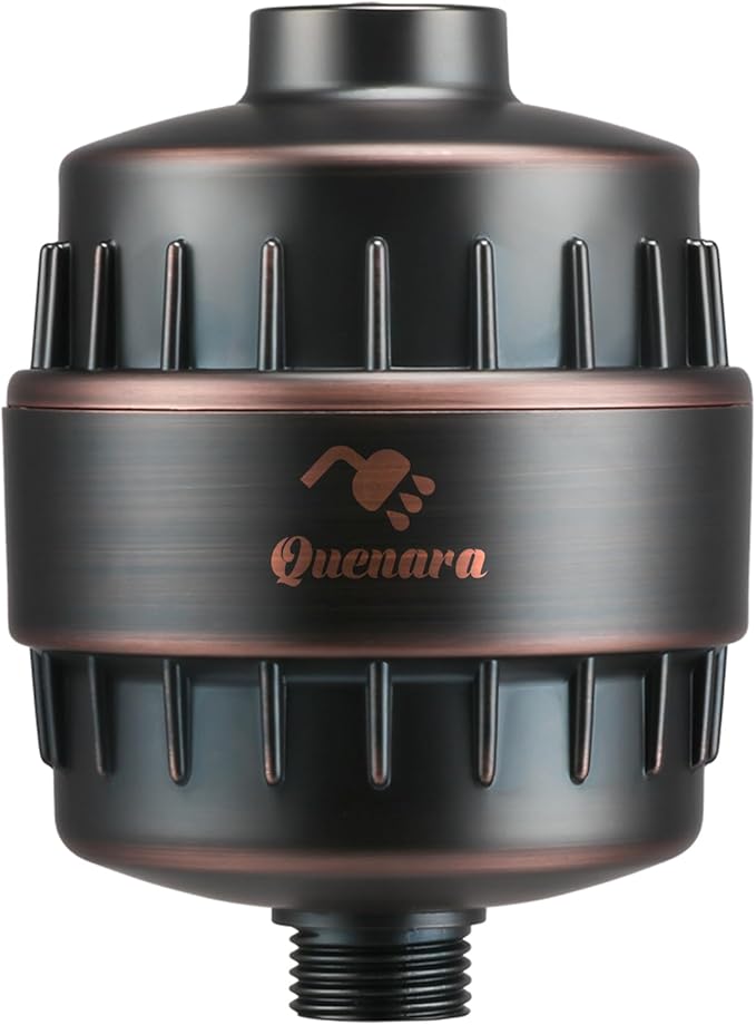 Shower Filter, 20-Stage Showerhead Filters, High Output Shower Head Filter for Hard Water, Water Softener Reduces Dry Skin, Dandruff, Eczema and Improves Skin, Hair and Nails, Bronze