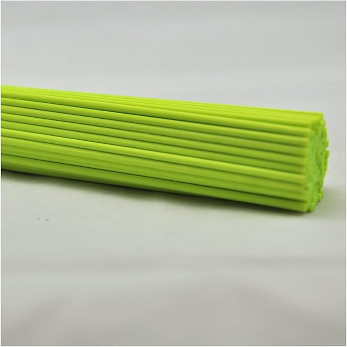 100 Pieces Fiber Reed Diffuser Replacement Refill Sticks (8" x 3mm, Fluorescent Green)