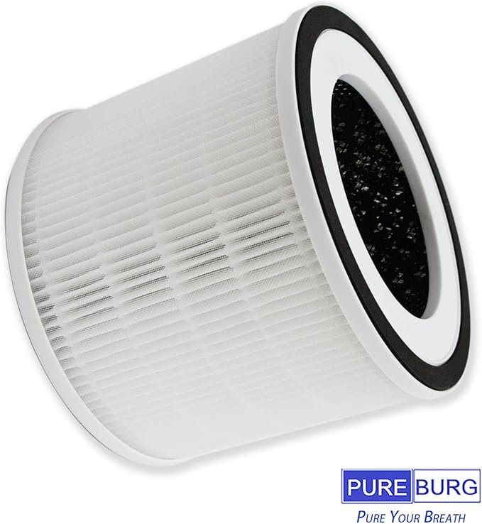 PUREBURG Replacement True HEPA Filters Compatible with Homintell Navigator & afloia Zoe Air Purifier,2-Pack H13 4-Stage Filtration Activated carbon 2-IN-1 Air Clean