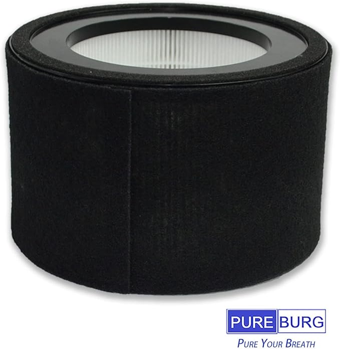 PUREBURG HS-1946 Replacement Filter Set Compatible with Crane EE-5068 & Jetery jt-8115m Air Purifiers,2-Pack H13 HEPPA + 4 x Activated Carbon Pre-Filters Air Clean