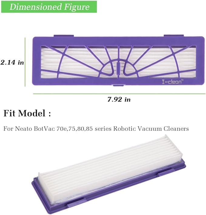 I-clean 16-pack Filters Accessories for all Neato Botvac Robotics 70e 75 80, D Series D75 D80 D85, Connected D3 D5 Vacuum Cleaner Replacement Parts