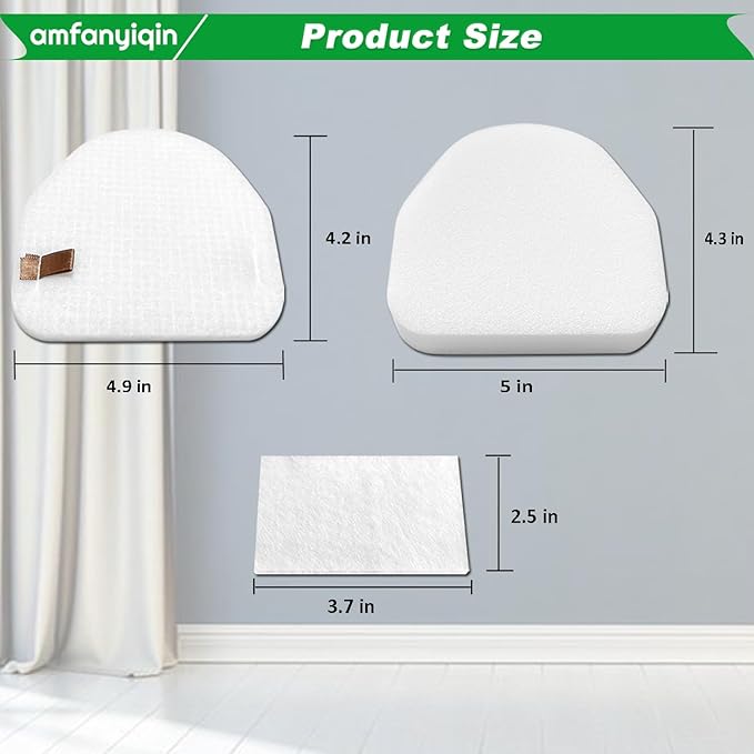 Filter Replacements Compatible with Shark Vacuum NV100 NV100C NV105 NV106 NV200 NV201 NV202 UV300 NV450 NV480 NV481 NV482,NV100 26,NV105 26,4-Sets Foam & Felt Filters,Replace Part # XFF450 & XFL100