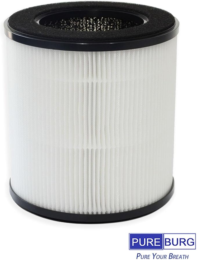 PUREBURG Replacement True HEPA Filter Compatible with DIKI & VAVSEA B-D02H Air Purifier, 2-Pack H13 4-Stage Filtration Activated carbon 2-IN-1