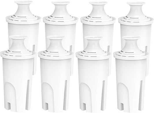 Replacement Filters for All Brita® Pitchers and Dispensers, Fits Brita® Classic OB03, Mavea® 107007, and More, NSF/ANSI 42 Certified, Last Up to 2 Months or 40 Gallons (Pack of 8)
