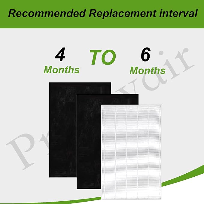 AP-1216-FP Replacement Filter Set Compatible with COWAY AP-1216L Tower Mighty Air Purifier, HEPA(2) and Carbon(4)