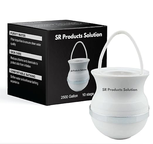 Bath Filter for Tub,10-Stage Water Filter with 2,500 Gallons Capacity,Removes Chlorine, Fluoride & Heavy Metals,Hard Water Softener,Improves Skin, Hair & Nails,BPA-Free, Easy to Install