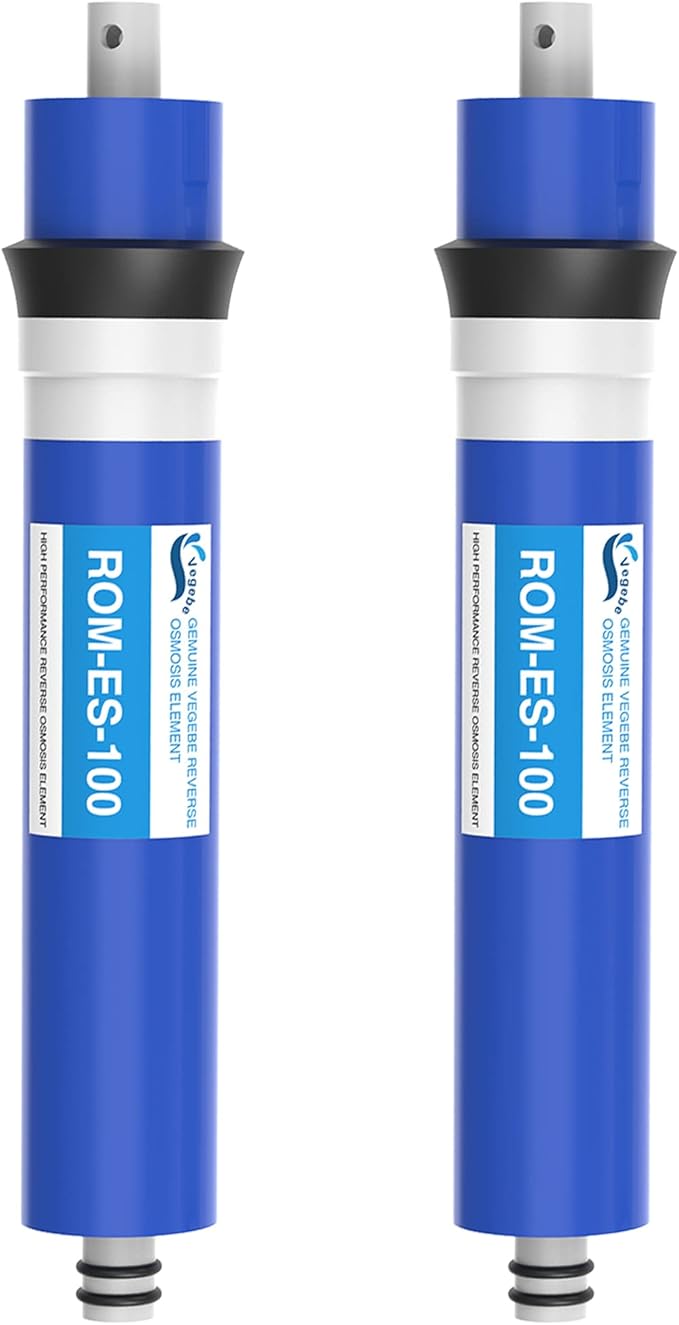 100 GPD RO Membrane Filter 12"x1.8" Reverse Osmosis Membrane Element Replacement Fits Under Sink RO Drinking Water Filter Filtration Purifier System, 2 Pack