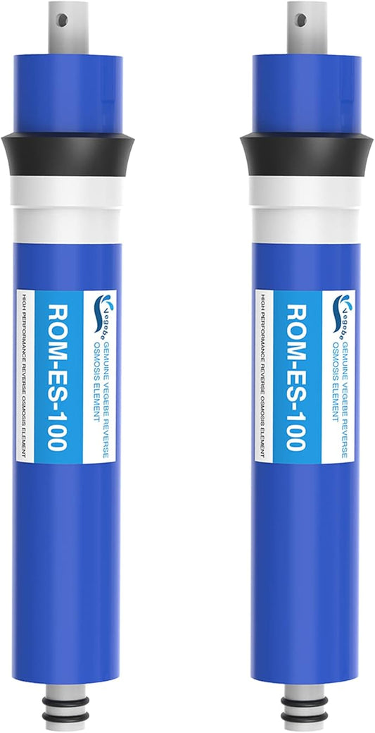 100 GPD RO Membrane Filter 12"x1.8" Reverse Osmosis Membrane Element Replacement Fits Under Sink RO Drinking Water Filter Filtration Purifier System, 2 Pack