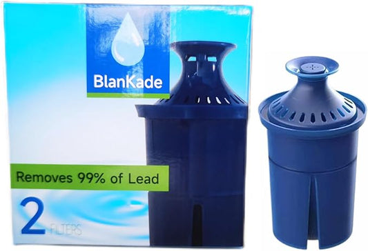 Elite Water Filter(Lasts 6 Months) Replacements for Brita Pitcher Water Filter and Dispensers and More,Efficient Long-Life,Reduce Chlorine (Taste and Odor) and Lead,BPA FREE - 2 Pack(Blue)