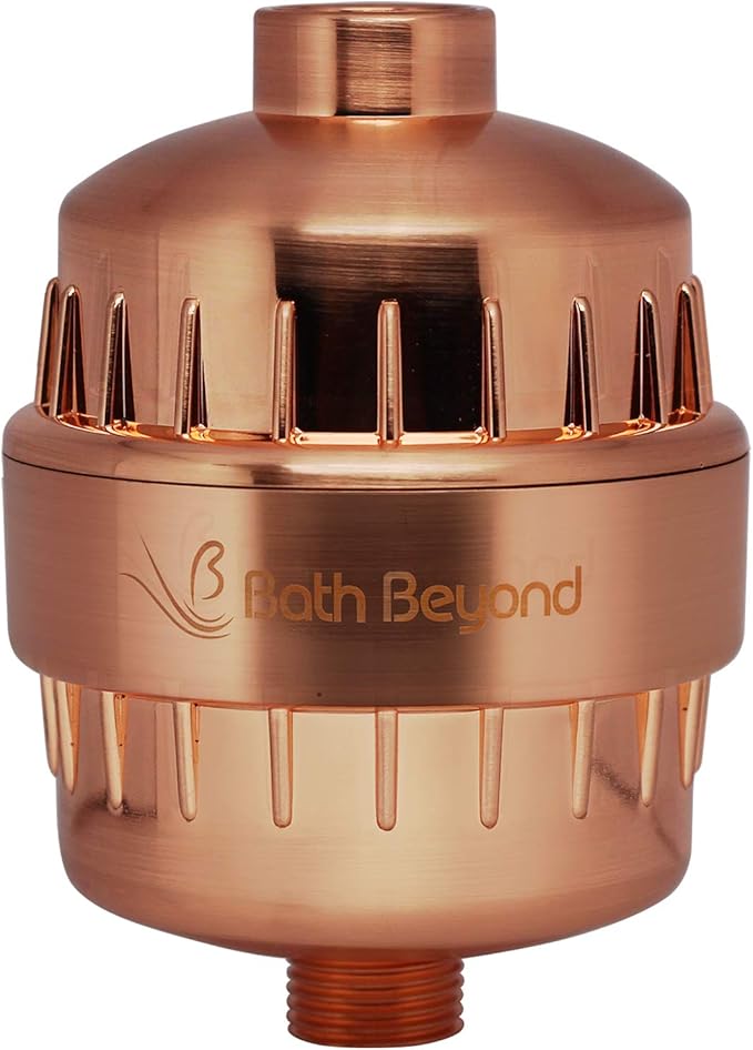 Bath Beyond Shower Filter Vitamin C 15 Stage High Output Water Filter With cartridge for Hard Water - Shower Head Filter Rose Gold
