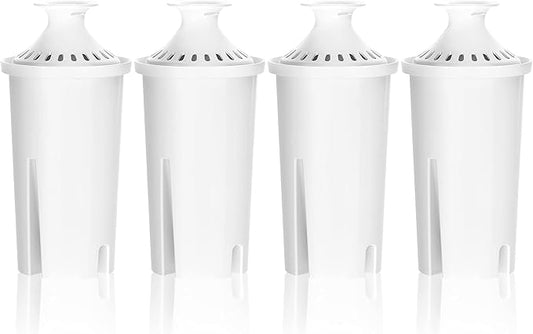 Overbest NSF Certified Pitcher Water Filter, Replacement for Brita® Pitchers and Dispensers, Brita® Classic 35557, OB03, Mavea® 107007, and More, Includes 4 Filters
