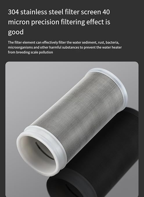 Reusable sediment water filter Water,Pipe fittings,Outdoor rinse pre-filtration,Inline Washer Filter for Washing Machine, Shower, Garden Hose, Well Water, Anti Clogging, 1/2 inch