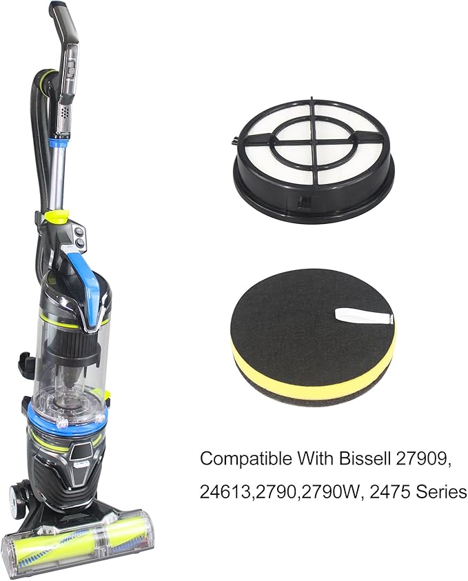 Replacement Filters Compatible with Bissell Pet Hair Eraser Turbo Rewind Vacuum Cleaner,Fits Models 27909,24613,2790,2790W,2475 Series