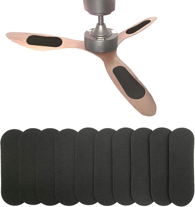 10 Pack Ceiling Fan Filters, Activated Coconut Charcoal Fan Blade Air Purifier Pads, Holds Dust/Pollen/Pet Dander, Universal Ceiling Fans Air Filters-Improves Indoor Air Quality (10 Pcs)