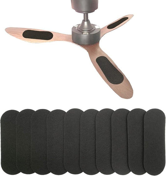 10 Pack Ceiling Fan Filters, Activated Coconut Charcoal Fan Blade Air Purifier Pads, Holds Dust/Pollen/Pet Dander, Universal Ceiling Fans Air Filters-Improves Indoor Air Quality (10 Pcs)