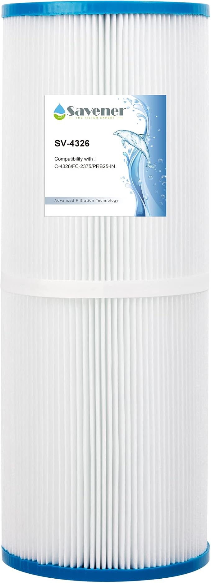 PRB25-IN Spa Filter Cartridge Compatible with Unicel c-4326 25Sq.ft Guardian 413-106 Filbur FC-2375 R173429 42513 1 Pack