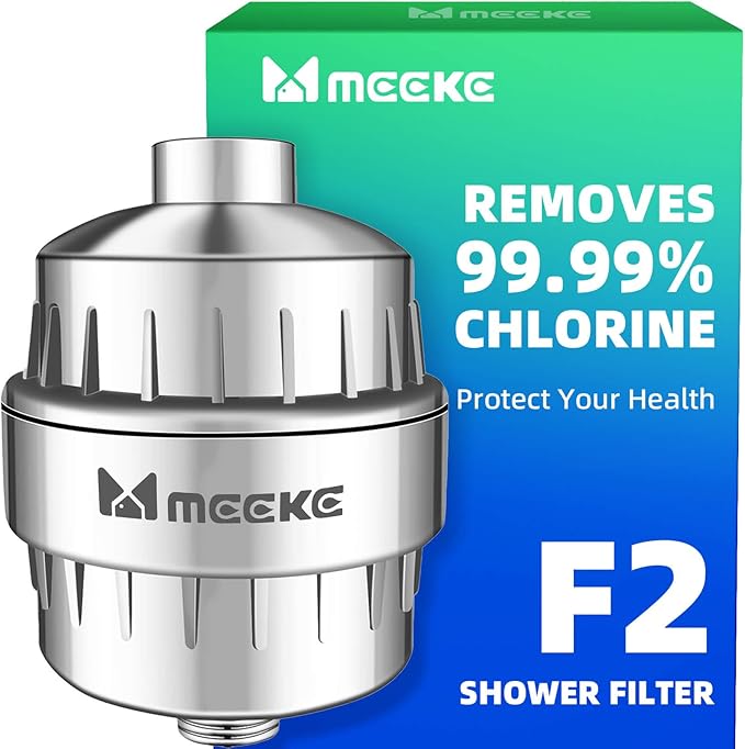 MYWER Hard Water Shower Head Filter | 99.99% Chlorine Removal | 2.5GPM High-Flow - Removes Chlorine/Fluoride/Heavy Metals - Reduces Dry Skin & Frizzy Hair - Fits Most Shower Heads - Tool-Free Install