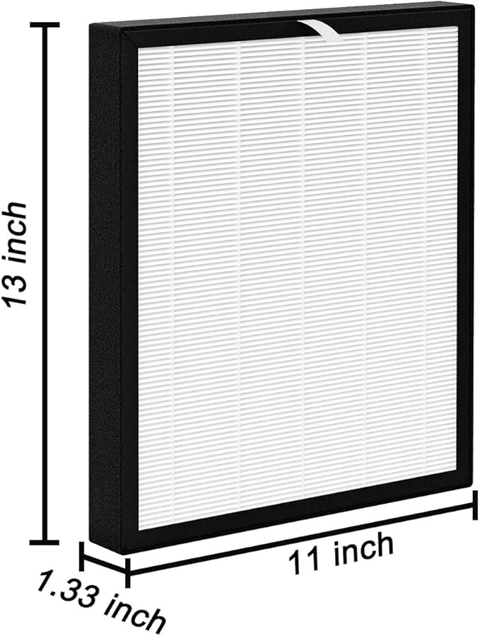 For XJ-3800 True HEPA Replacement Filter Compatible with Surround Air Intelli-Pro XJ-3800 Air Purifier, 2-in-1 H13 HEPA & Carbon Filter for Home Air Cleaner (1 Pack)