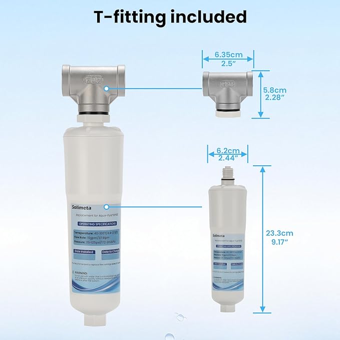 Solimeta Scale Inhibitor Filter Cartridge for 3M Aqua-Pure AP430SS/AP431, 3/4" NPT, 10 GPM Whole House Anti-Limescale, BPA-Free, Leak-Proof