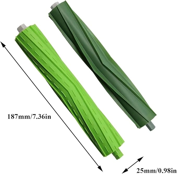 2 Set Rubber Roller Brush Replacement Accessories for iRobot Roomba i7 i7+ j7 j7+ j8+ i2 i3 i3+ i4 i4+ i6 i6+ i8 i8+ /Plus E5 E6 E7 Vacuum Cleaner