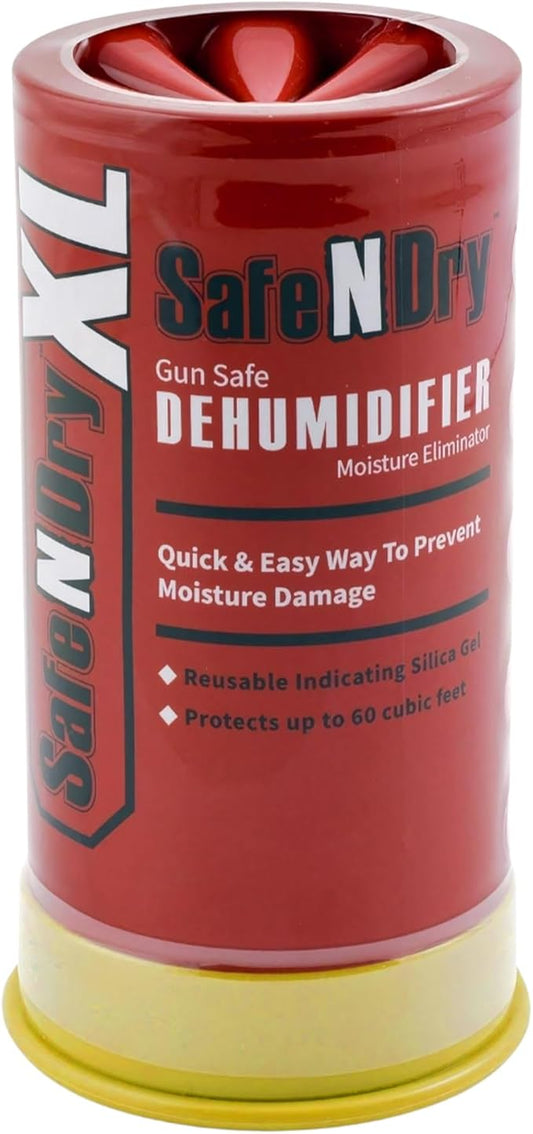 XL Gun Safe Dehumidifier - Portable Moisture Absorber, Prevents Corrosion, 450g Reusable Indicating Silica Gel Desiccant Canister for 60 Cubic Feet