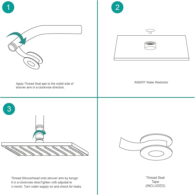 All Metal Rain Shower Head - Heavy Duty Stainless Steel, Easy Install, High Water Flow, Ultra-Thin Modern Design for Bathroom (D-Matte Black, 12)