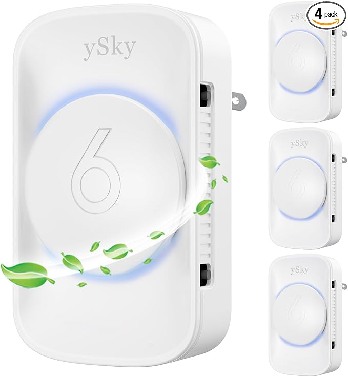 Plug In Air Purifier for Home (4 packs), Negative Ion Air purifier,Quiet Ionizers Air Freshener for home,Bathroom,Bedroom,Portable Air Purifiers for Odor,Pet smell,Mini Air ionizers