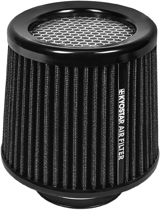 Kyostar Universal Black 3 Inch 76mm Air Intake Cone Filter Replacement Quality Dry Air Filter