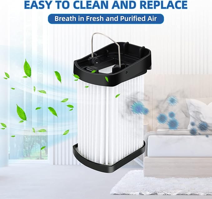 6 Pack Replacement Fabric Filter Compatible with Shark Cordless Handheld Vacuum WANDVAC WV401 WV401BL WV401PK WV403BR WV410PR WV410BL Compare to Part XFFWV400