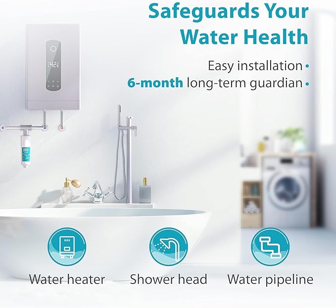 AQUA CREST AP431 AP430SS Whole House Scale Inhibitor - Inline Water System, Prevents Scale Build Up On Hot Water Heaters, Pipes and Boilers